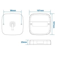 PROPLUS Feu Arrière Avec 5 Fonctions En Led, 12v, 107x107mm