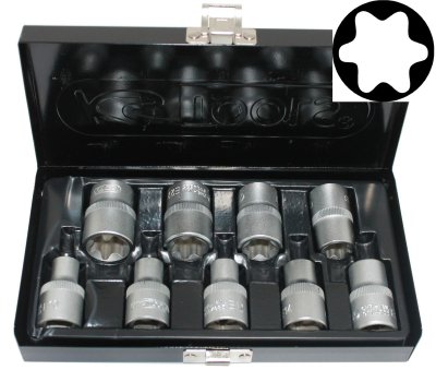 KS-TOOLS 1/2" (12.5mm) Socket set E-torx , 9-piece