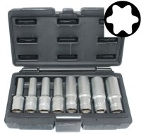 KS-TOOLS 1/2" (12.5mm) Socket Set E-torx Long, 8-Piece