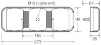 NARVA Led taillight, Universal, 12/24v, 284x100x37mm