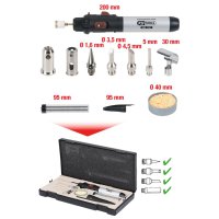 KS-TOOLS Micro-soldeerboutset Op Gas, 10-delig