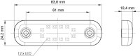 AEB Eclairage De Marqueur à Led Orange, 12/24v, 84x24x10.4mm