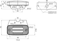 AEB Oranje Led Zijlichtmarkering, 12-24v, 114x51x20mm