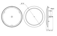 AEB Led Indoor lighting, Round,16led, 12/24v, 75mm