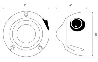 AEB Led Binnenverlichting Rond, Regelbaar, 12/24v, 80mm