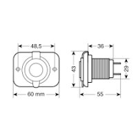 LAMPA Double Usb Intégré 12/24v, 2x 2.1a Max