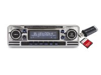 CALIBER Car Radio Retro Look Chrome With Bluetooth - Usb - Aux