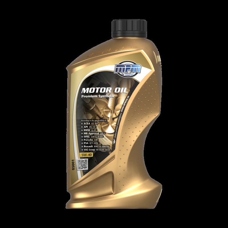 MPM Motorolie 5w-40 Premium Synthetic, 1l