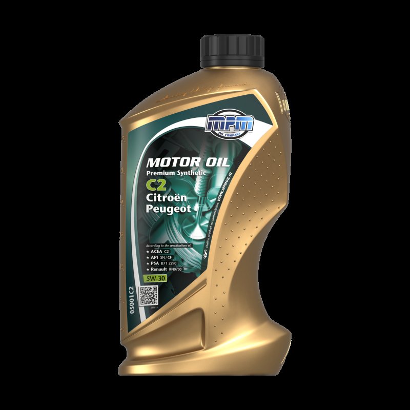 MPM Motorolie 5w-30 Premium Synthetic C2 Citroën/peugeot, 1l