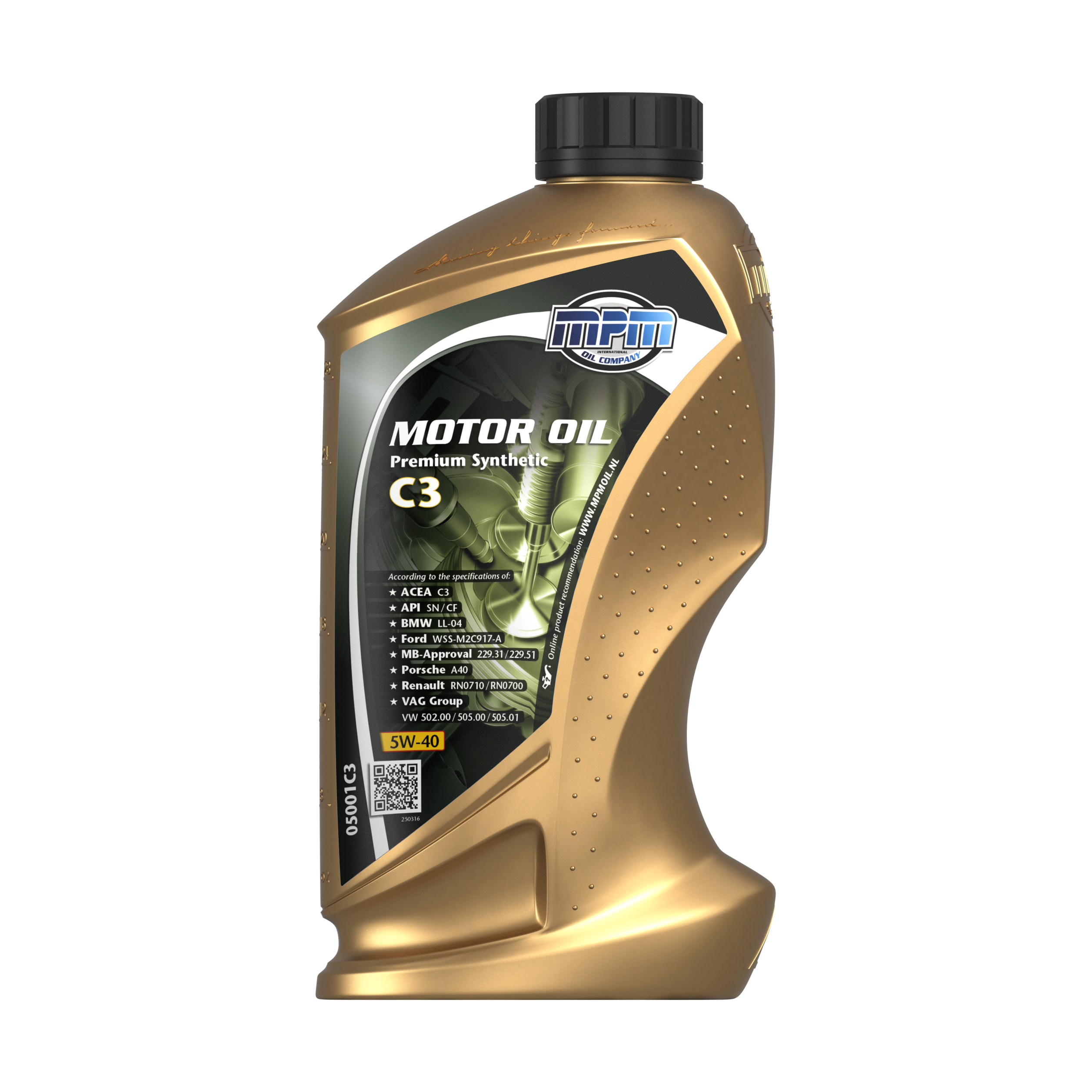 MPM Motorolie 5w-40 Premium Synthetic C3, 1l