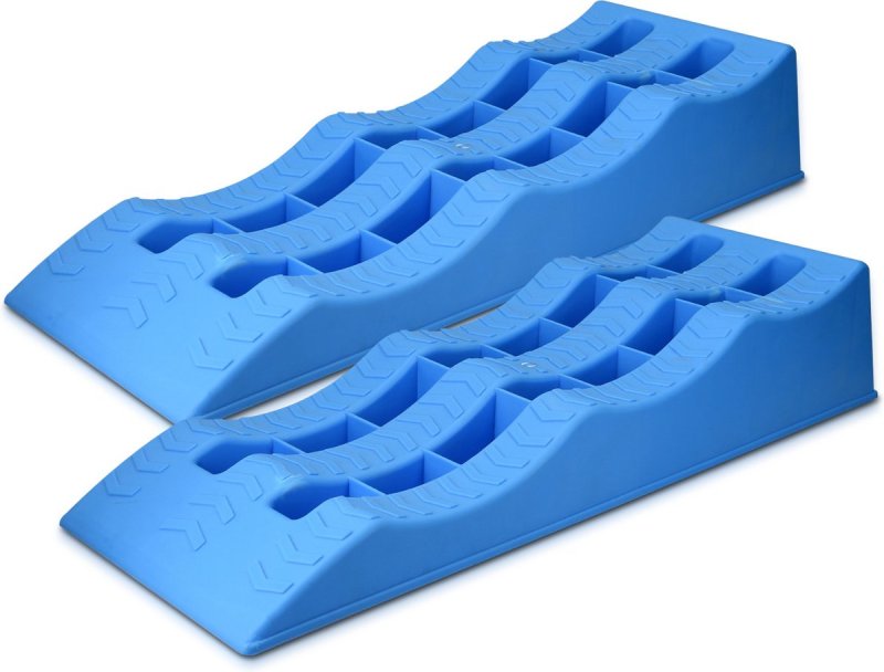 PROPLUS Oprijblok/niveaublok Camper, Blauw, 2 Stuk