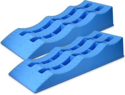 PROPLUS Oprijblok/niveaublok Camper, Blauw, 2 Stuks