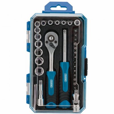 DRAPER 1/4" (6.3mm) Socket Set, 35 Pieces