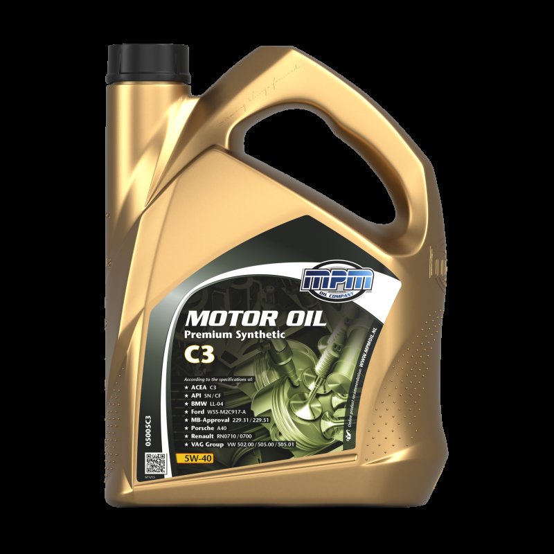 MPM Motorolie 5w-40 Premium Synthetic C3, 5l