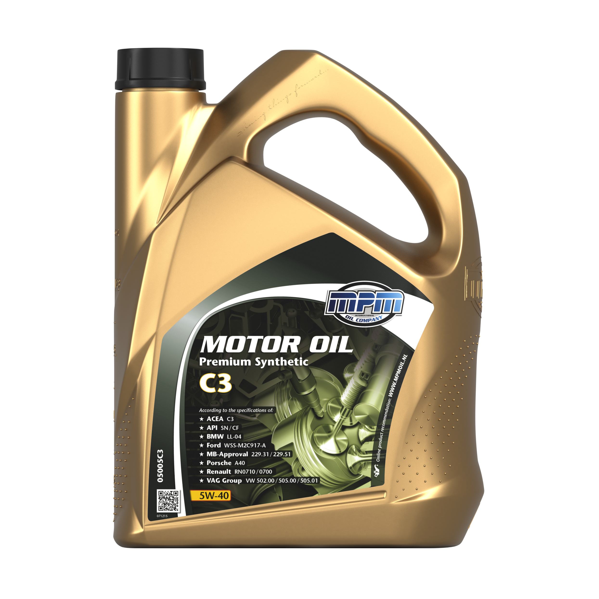 MPM Motorolie 5w-40 Premium Synthetic C3, 5l