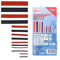 BGS TECHNIC Assortiment Krimpkous, Rood/zwart, 150-delig