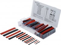 BGS TECHNIC Shrink Tube Assortment, Red/Black, 150 Pieces