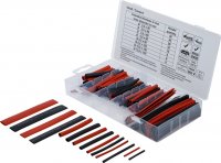 BGS TECHNIC Assortiment Krimpkous, Rood/zwart, 150-delig