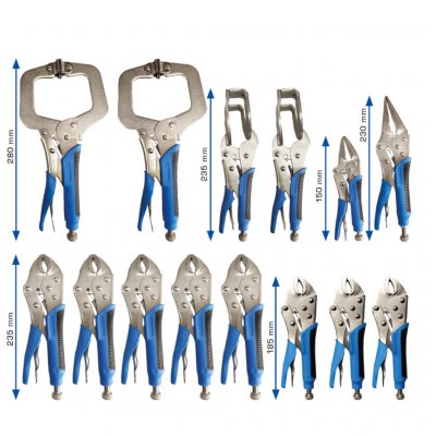 BRILLIANT TOOLS Vise Grip / Locking pliers Set, 16pcs