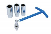 LASER 3/8" (10mm) Spark Plug Wrench Set, T-Handle, 16,18,21mm