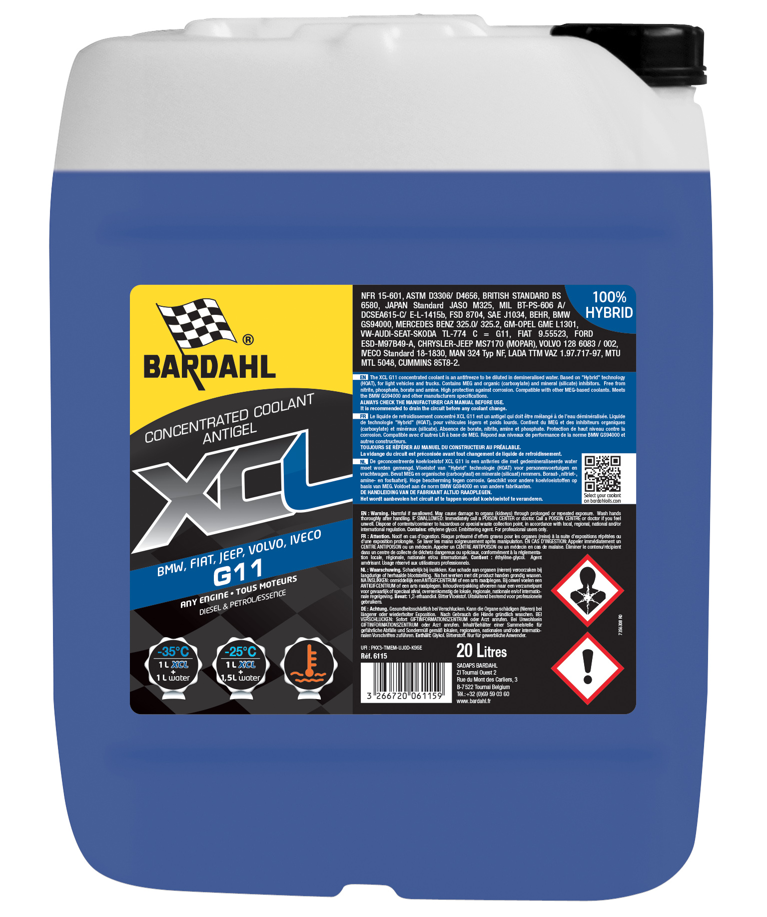 bardahl-xcl-antivries-g11-blauw-20l