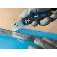 DRAPER Couteau Retractable Pliable Avec Clip Ceinture, Bleu