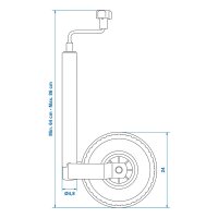 PROPLUS Nose Wheel 48mm Rim With Pneumatic Tire (260x85mm)