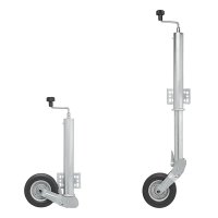 PROPLUS Roue à Nez Pliable 60mm Roue Métallique Avec Pneu Caoutchouc (200x60mm)