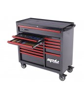 SP TOOLS Custom Series Tool Cart, 14 Tiroirs Xl, 327 Pièces, Poignées Rouges