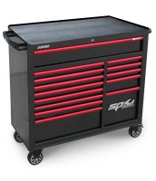 SP TOOLS Custom Series Tool Cart, 14 Tiroirs Xl, 327 Pièces, Poignées Rouges