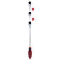 KS-TOOLS 1/2" (12.5mm) Monster Reversible Ratchet With Telescopic Arm, 100 Teeth