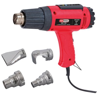 KS-TOOLS Pistolet à Air Chaud Avec 6 Niveaux De Température, 4 Accessoires Inclus, 220v