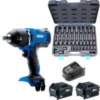 DRAPER D20 Cordless Impact Wrench 400nm Combi Action (d27888+sk6929cm)