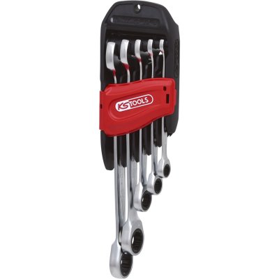 KS-TOOLS Ringratel Steeksleutelset, 8-19mm, 5-delig