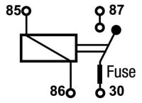 Relais 12v 30a 4p + Fusible