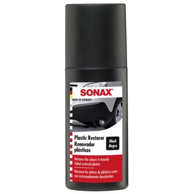 SONAX Plastic Restorer, Zwarte Verf Voor Kunststof Onderdelen, 100ml