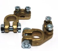 Set of Standard Battery Clamps Angled (+/-)