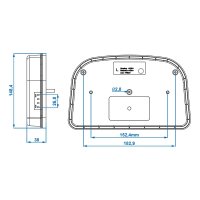 PROPLUS Taillight Left 6 Functions In Led, 12v/24v, 240x150mm