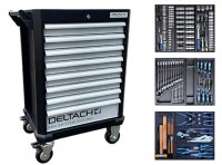 DELTACH Tool Cart D2-compact, 3 Drawers Filled, 145 Pcs | 524100