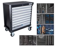 DELTACH Tool Cart D2-xl, 5 Drawers Filled, 350 Pcs | 525150