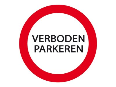 CARPOINT Sign Parking Prohibited, Ø 24cm