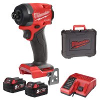 MILWAUKEE M18 Fuel 1/4" Hex Slagschroevendraaier, 226 Nm, M18 Fid3-502x Kit