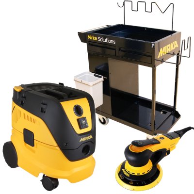 MIRKA Action | Sanding Station + Vacuum Cleaner 1230 L P&c + Sander Deros 650cv 150mm 5.0 Orbit