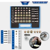 BRILLIANT TOOLS Repair Kit For Oil Drain Plug Threaded, 114-piece