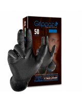 GRIPPAZ Nitrile Gloves with Fish Scales, Black, 8-m (50pcs)