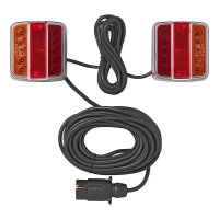 PROPLUS Aanhangerverlichtingsset Led Met Magneten, 7-polig, 7,5+2,5m Kabel