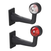PROPLUS Crossing light Red/White Angled, 185mm
