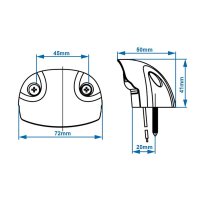 PROPLUS Eclairage De Plaque D'immatriculation En Led, 72x50mm