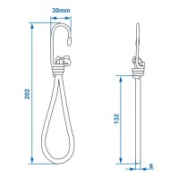 PROPLUS Elastic Loops With Hook (4 Pieces)