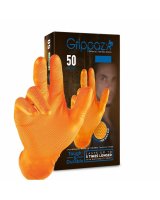 GRIPPAZ Gloves Orange With Fish Scale Texture, 9-l (50pcs)